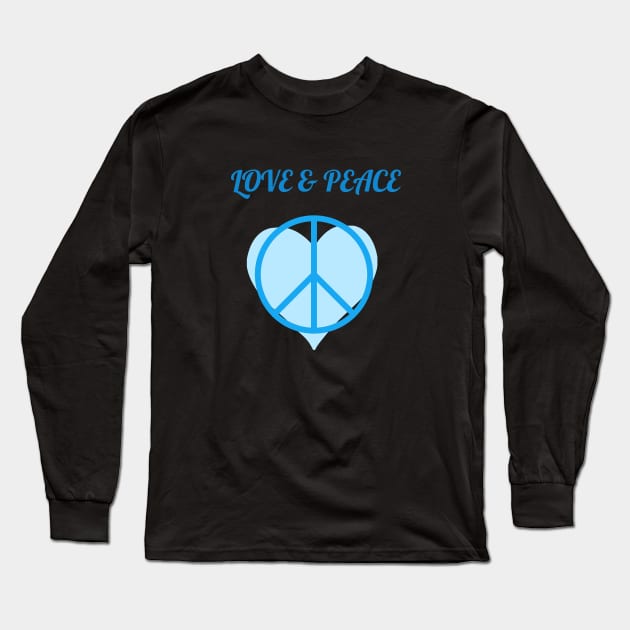 LOVE & PEACE Long Sleeve T-Shirt by zzzozzo